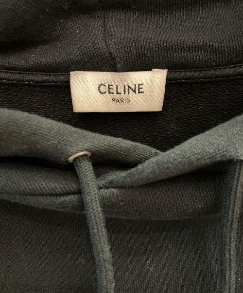 CELINE（セリーヌ）CELINE (セリーヌ) ロゴフーディー ブラック サイズ:Lの古着・服飾アイテム