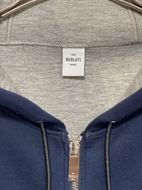 Berluti（ベルルッティ）Berluti (ベルルッティ) ボンティングジップパーカー ネイビー サイズ:Mの古着・服飾アイテム