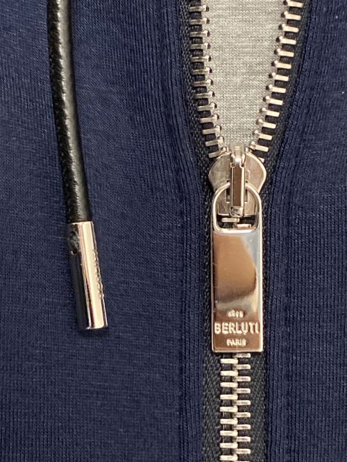 Berluti（ベルルッティ）Berluti (ベルルッティ) ボンティングジップパーカー ネイビー サイズ:Mの古着・服飾アイテム