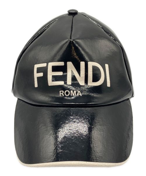FENDI（フェンディ）FENDI (フェンディ) ロゴコーティングキャップ ブラック サイズ:58の古着・服飾アイテム