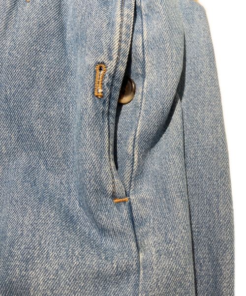 LOEWE（ロエベ）LOEWE (ロエベ) ベルトワイドデニムパンツ スカイブルー サイズ:50の古着・服飾アイテム