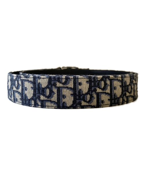 Christian Dior（クリスチャン ディオール）Christian Dior (クリスチャン ディオール) 30 MONTAIGNE ベルト ネイビー×ブラック サイズ:-の古着・服飾アイテム