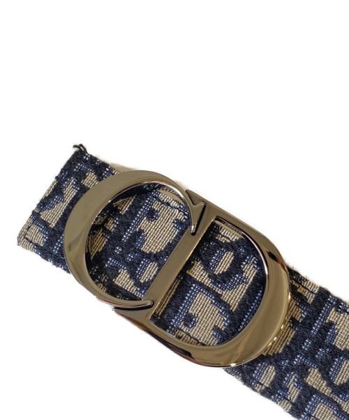 Christian Dior（クリスチャン ディオール）Christian Dior (クリスチャン ディオール) 30 MONTAIGNE ベルト ネイビー×ブラック サイズ:-の古着・服飾アイテム