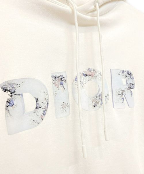 Dior（ディオール）Dior (ディオール) ×Daniel Arsham 2020SS Molton Cotton Hoodie  ホワイト サイズ:Ｌの古着・服飾アイテム
