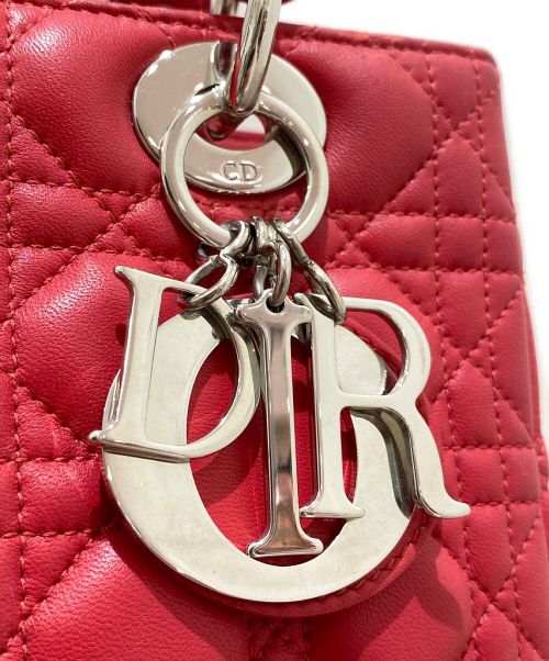 Christian Dior（クリスチャン ディオール）Christian Dior (クリスチャン ディオール) LADY DIOR ミディアム コライユ(赤系ピンク) サイズ:ミディアムの古着・服飾アイテム