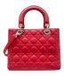 Christian Dior (クリスチャン ディオール) LADY DIOR ミディアム コライユ(赤系ピンク) サイズ:ミディアム：328000円