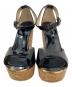 JIMMY CHOO (ジミーチュウ) コルクウェッジソールサンダル ブラック サイズ:37：11000円