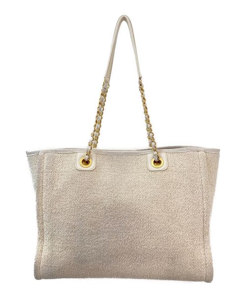 CHANEL（シャネル）CHANEL (シャネル) ドーヴィルチェーンバッグ アイボリー サイズ:MMの古着・服飾アイテム