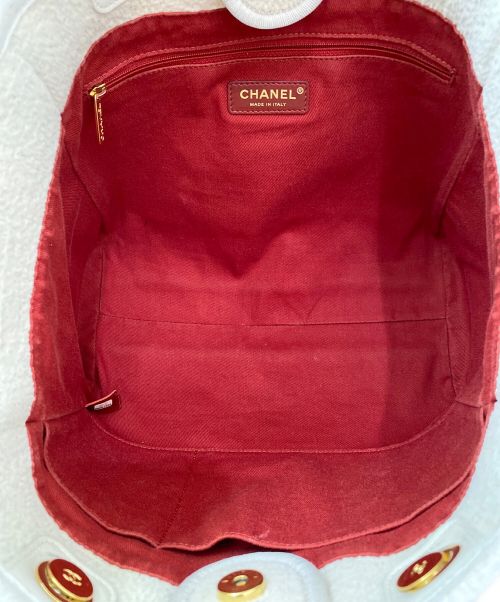 CHANEL（シャネル）CHANEL (シャネル) ドーヴィルチェーンバッグ アイボリー サイズ:MMの古着・服飾アイテム