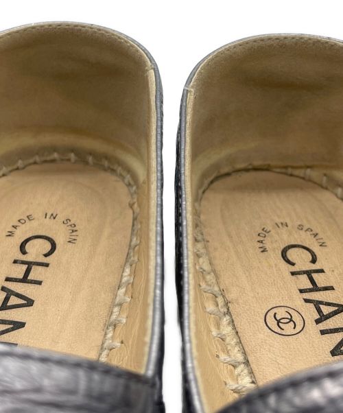 CHANEL（シャネル）CHANEL (シャネル) シャネル エスパドリーユ ライトグレー サイズ:36の古着・服飾アイテム