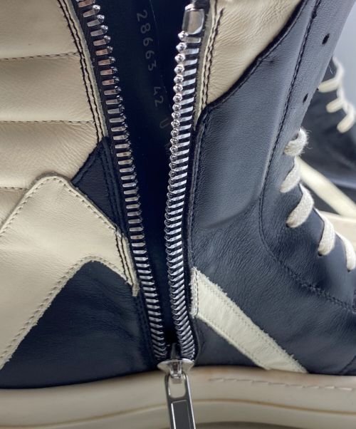 RICK OWENS（リックオウエンス）RICK OWENS (リック オウエンス) GEOBASKET LPO ブラック×ホワイト サイズ:42の古着・服飾アイテム