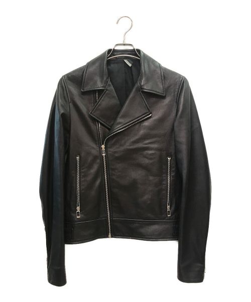 DIOR HOMME（ディオール オム）DIOR HOMME (ディオール オム) ラムレザーダブルジャケット ブラック サイズ:44の古着・服飾アイテム