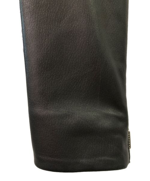 DIOR HOMME（ディオール オム）DIOR HOMME (ディオール オム) ラムレザーダブルジャケット ブラック サイズ:44の古着・服飾アイテム