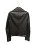 DIOR HOMME (ディオール オム) ラムレザーダブルジャケット ブラック サイズ:44：100000円