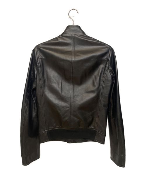 DIOR HOMME（ディオール オム）DIOR HOMME (ディオール オム) ジップアップラムレザージャケット ブラック サイズ:44の古着・服飾アイテム