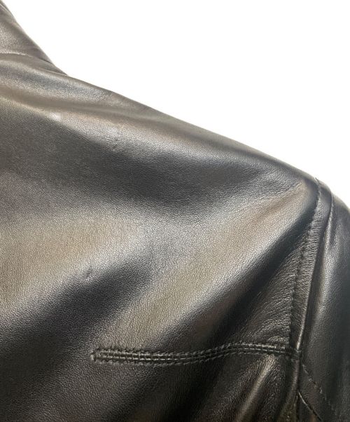 DIOR HOMME（ディオール オム）DIOR HOMME (ディオール オム) ジップアップラムレザージャケット ブラック サイズ:44の古着・服飾アイテム