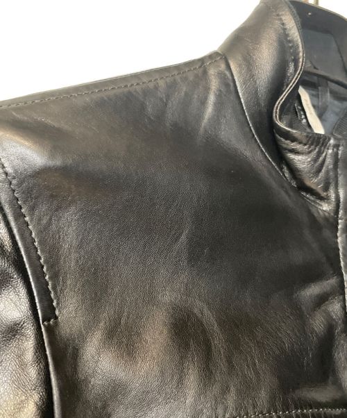 DIOR HOMME（ディオール オム）DIOR HOMME (ディオール オム) ジップアップラムレザージャケット ブラック サイズ:44の古着・服飾アイテム
