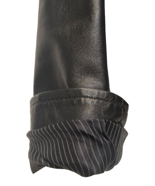 DIOR HOMME（ディオール オム）DIOR HOMME (ディオール オム) ジップアップラムレザージャケット ブラック サイズ:44の古着・服飾アイテム
