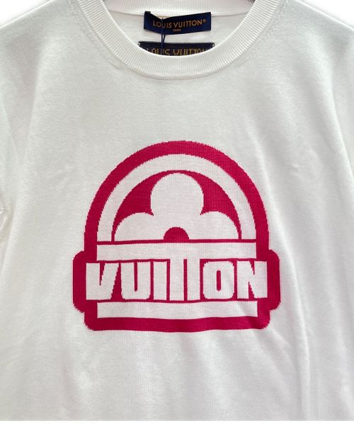 LOUIS VUITTON（ルイ ヴィトン）LOUIS VUITTON (ルイ ヴィトン) フラワーミックス半袖ニット ホワイト サイズ:XXLの古着・服飾アイテム