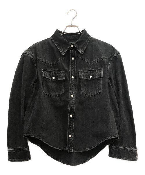 BALENCIAGA（バレンシアガ）BALENCIAGA (バレンシアガ) ショート丈デニムシャツジャケット ブラック サイズ:Sの古着・服飾アイテム