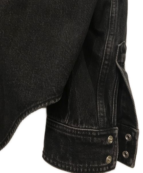 BALENCIAGA（バレンシアガ）BALENCIAGA (バレンシアガ) ショート丈デニムシャツジャケット ブラック サイズ:Sの古着・服飾アイテム