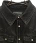 中古・古着 BALENCIAGA (バレンシアガ) ショート丈デニムシャツジャケット ブラック サイズ:S：34800円