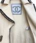 中古・古着 CHANEL (シャネル) ウールロングコート ホワイト×ブラック サイズ:38：120000円