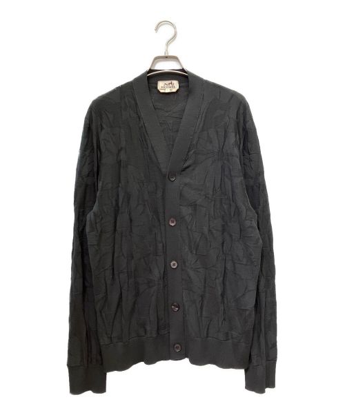 HERMES（エルメス）HERMES (エルメス) ウールカーディガン グレー サイズ:Lの古着・服飾アイテム