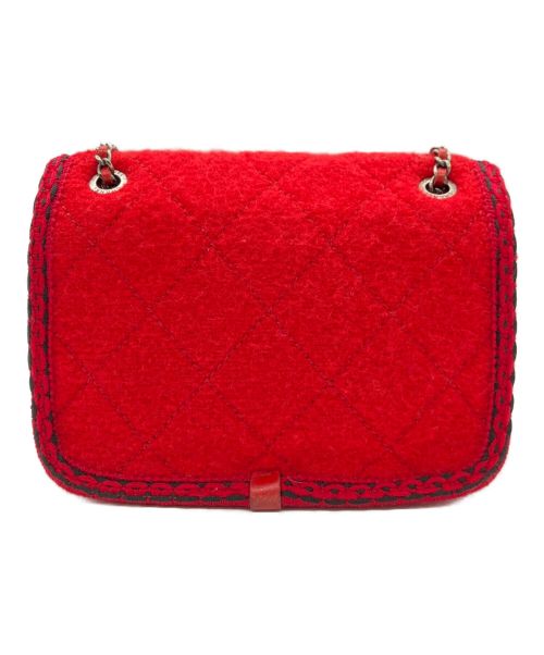 CHANEL（シャネル）CHANEL (シャネル) エーデルワイスチェーンショルダーバッグ レッドの古着・服飾アイテム