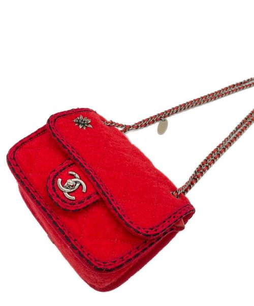 CHANEL（シャネル）CHANEL (シャネル) エーデルワイスチェーンショルダーバッグ レッドの古着・服飾アイテム