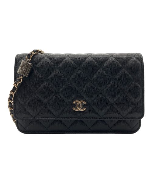 CHANEL（シャネル）CHANEL (シャネル) キャビアスキン ショルダーバッグ ブラック サイズ:-の古着・服飾アイテム