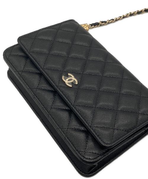 CHANEL（シャネル）CHANEL (シャネル) キャビアスキン ショルダーバッグ ブラック サイズ:-の古着・服飾アイテム