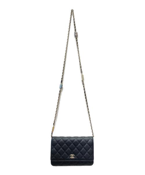 CHANEL（シャネル）CHANEL (シャネル) キャビアスキン ショルダーバッグ ブラック サイズ:-の古着・服飾アイテム