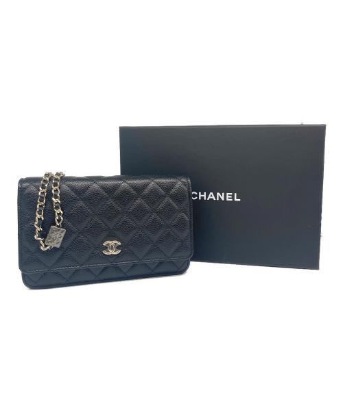 CHANEL（シャネル）CHANEL (シャネル) キャビアスキン ショルダーバッグ ブラック サイズ:-の古着・服飾アイテム