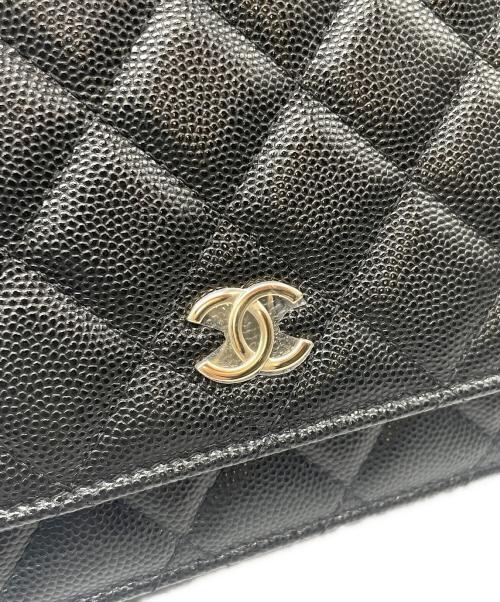 CHANEL（シャネル）CHANEL (シャネル) キャビアスキン ショルダーバッグ ブラック サイズ:-の古着・服飾アイテム