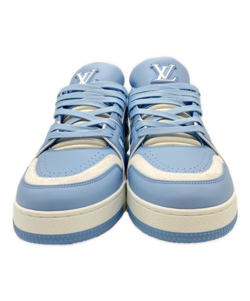 LOUIS VUITTON（ルイ ヴィトン）LOUIS VUITTON (ルイ ヴィトン) トレイナー・ライン スニーカー スカイブルー×ホワイト サイズ:8 未使用品の古着・服飾アイテム