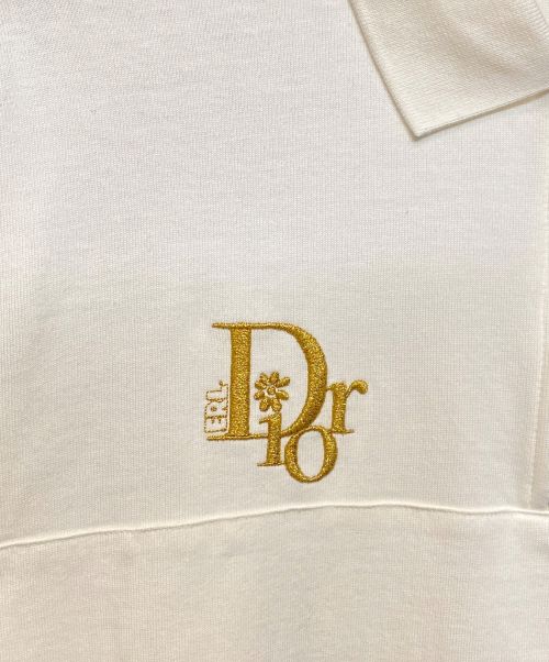 Dior（ディオール）Dior (ディオール) ERL (イーアールエル) 半袖ハーフジップシャツ ベージュ サイズ:Mの古着・服飾アイテム