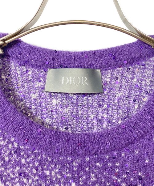 Christian Dior（クリスチャン ディオール）Christian Dior (クリスチャン ディオール) ERL (イーアールエル) ERLニット パープル サイズ:Lの古着・服飾アイテム