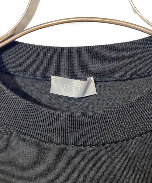 Christian Dior（クリスチャン ディオール）Christian Dior (クリスチャン ディオール) フローラルニット ブラック サイズ:Lの古着・服飾アイテム