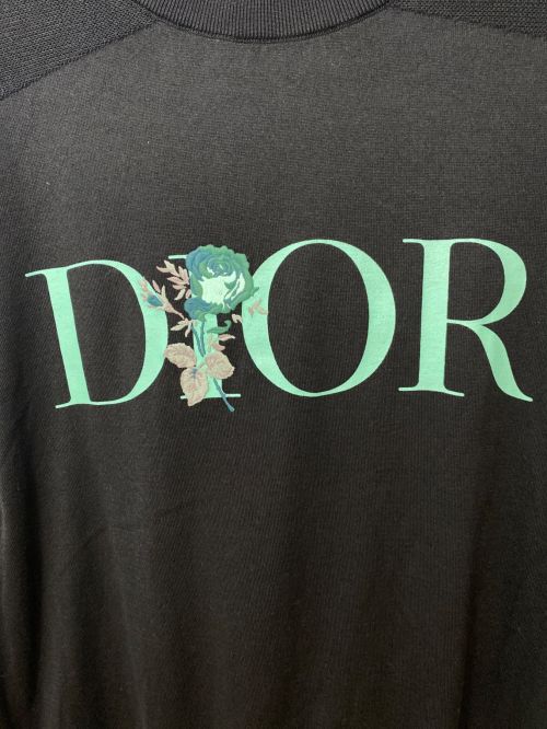 Christian Dior（クリスチャン ディオール）Christian Dior (クリスチャン ディオール) フローラルニット ブラック サイズ:Lの古着・服飾アイテム