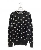 DOLCE & GABBANAドルチェ＆ガッバーナ）の古着「WOOL-SILK LOGO Knit」｜ブラック