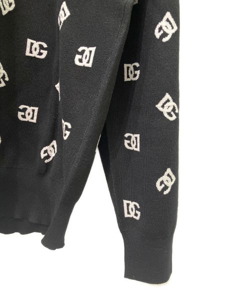 DOLCE & GABBANA（ドルチェ＆ガッバーナ）DOLCE & GABBANA (ドルチェ＆ガッバーナ) WOOL-SILK LOGO Knit ブラック サイズ:-の古着・服飾アイテム