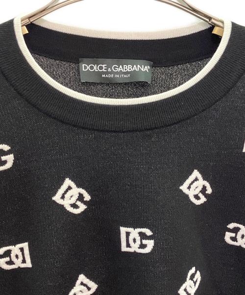 DOLCE & GABBANA（ドルチェ＆ガッバーナ）DOLCE & GABBANA (ドルチェ＆ガッバーナ) WOOL-SILK LOGO Knit ブラック サイズ:-の古着・服飾アイテム