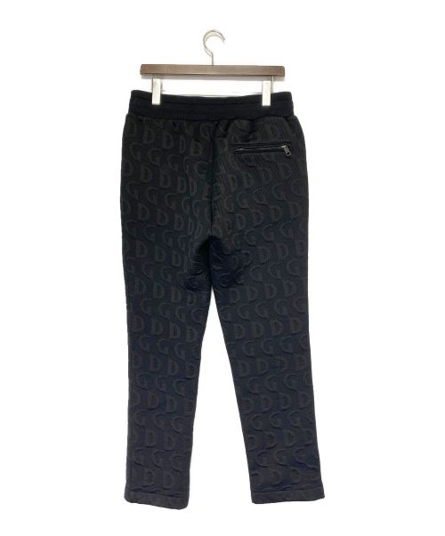 DOLCE & GABBANA（ドルチェ＆ガッバーナ）DOLCE & GABBANA (ドルチェ＆ガッバーナ) オールオーバー ロゴ ジャージー リブ スウェット ロング イージー パンツ ブラック サイズ:50の古着・服飾アイテム