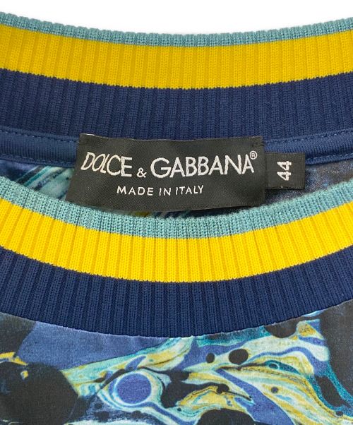 DOLCE & GABBANA（ドルチェ＆ガッバーナ）DOLCE & GABBANA (ドルチェ＆ガッバーナ) 総柄リブカットソー スカイブルー サイズ:SIZE 44の古着・服飾アイテム