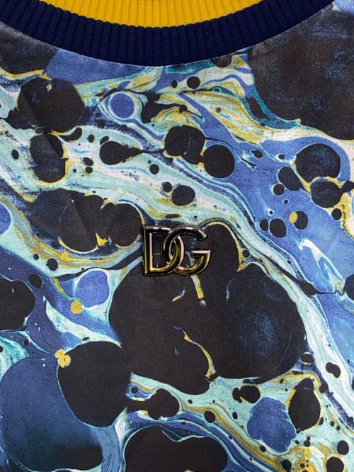 DOLCE & GABBANA（ドルチェ＆ガッバーナ）DOLCE & GABBANA (ドルチェ＆ガッバーナ) 総柄リブカットソー スカイブルー サイズ:SIZE 44の古着・服飾アイテム