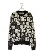 DOLCE & GABBANAドルチェ＆ガッバーナ）の古着「DGロゴ セーター」｜ブラック