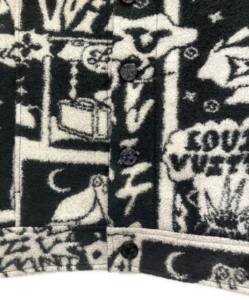 LOUIS VUITTON（ルイ ヴィトン）LOUIS VUITTON (ルイ ヴィトン) LVコミックウールトラッカーブルゾン ブラック×ホワイト サイズ:Mの古着・服飾アイテム