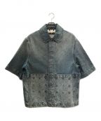LOUIS VUITTONルイ ヴィトン）の古着「LV デニム モノグラム デニムシャツ」｜スカイブルー