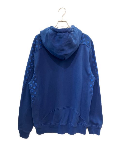 LOUIS VUITTON（ルイ ヴィトン）LOUIS VUITTON (ルイ ヴィトン) 袖モノグラムスウェットフーディー ブルー サイズ:Mの古着・服飾アイテム